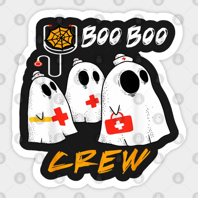 Halloween Costume Gift Boo Boo Crew Nurse Ghost Sticker by Christyn Evans